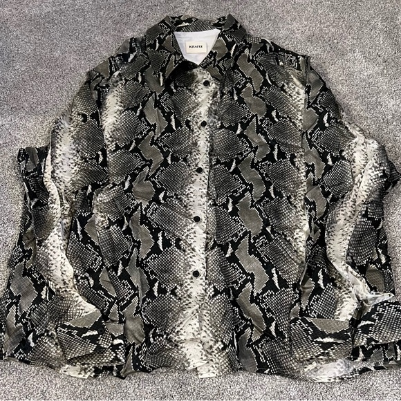 Khaite | The Argo Python Button-Up Shirt - Picture 4 of 4